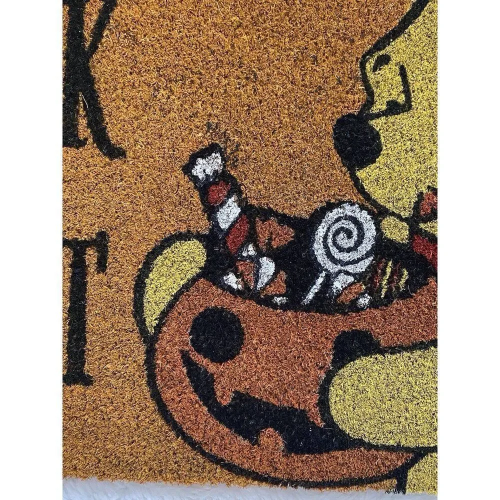 Disney Winnie The Pooh Halloween Door Mat Coir 18 X 30” Trick Or‎ Treat NEW